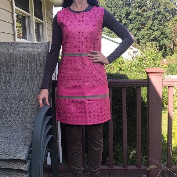 👜Louis Féraud Gorgeous Leather Dress - Picture 1 of 8